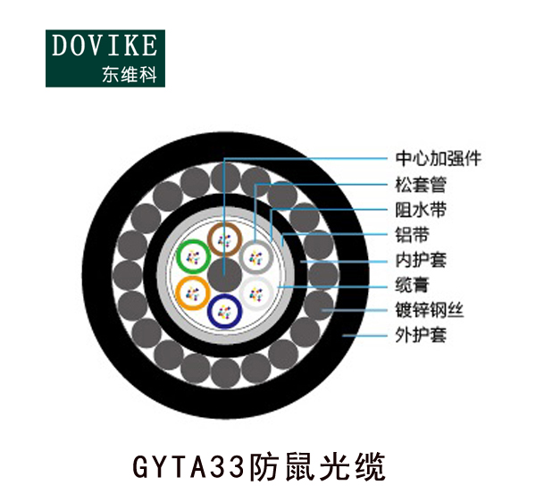 GYTA33钢丝铠装直埋/防鼠/水下光缆，24芯GYTA33钢丝铠装光缆厂家价格--江苏东维通信